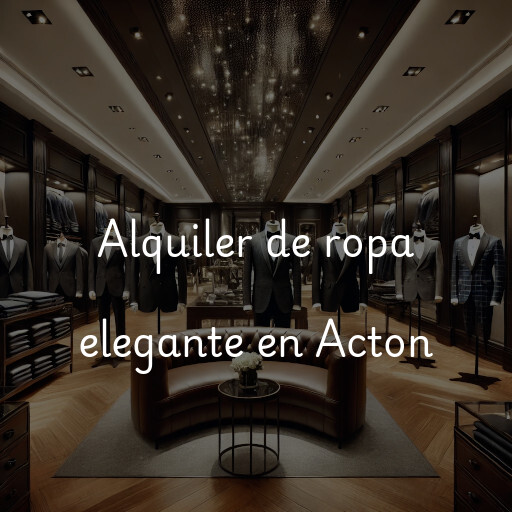 Alquiler de ropa elegante en Acton