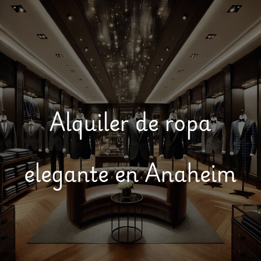 Alquiler de ropa elegante en Anaheim