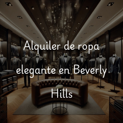 Alquiler de ropa elegante en Beverly Hills