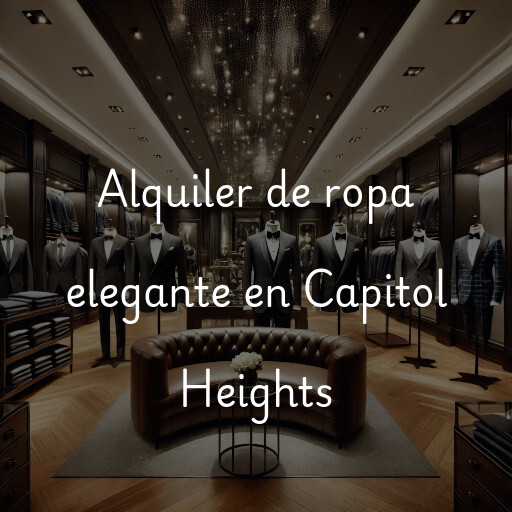 Alquiler de ropa elegante en Capitol Heights