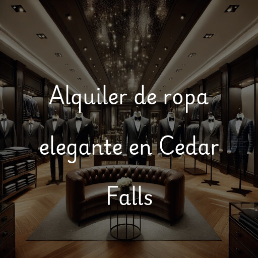 Alquiler de ropa elegante en Cedar Falls