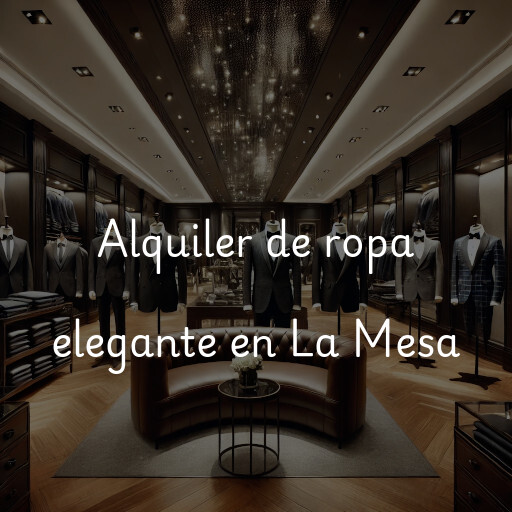 Alquiler de ropa elegante en La Mesa