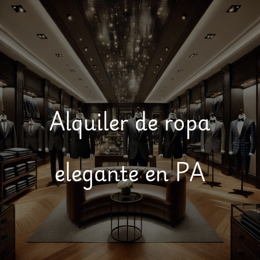 Alquiler de ropa elegante en PA