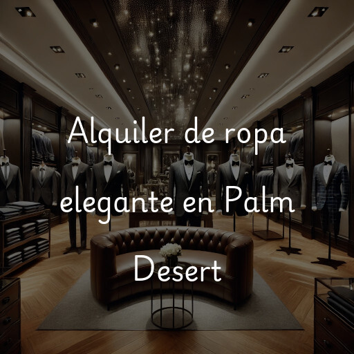 Alquiler de ropa elegante en Palm Desert