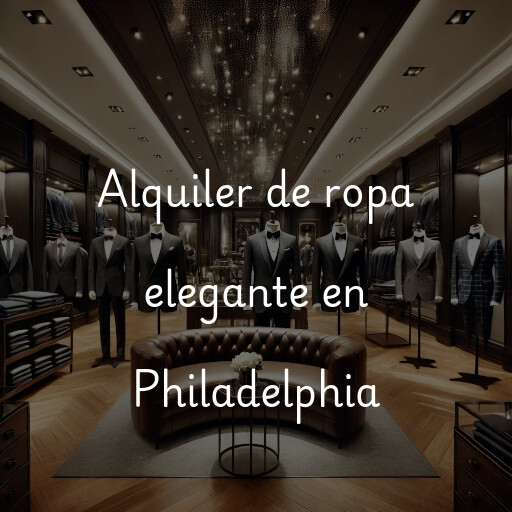 Alquiler de ropa elegante en Philadelphia