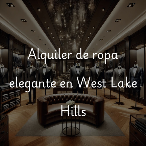 Alquiler de ropa elegante en West Lake Hills