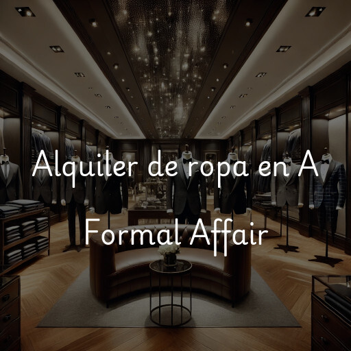 Alquiler de ropa en A Formal Affair