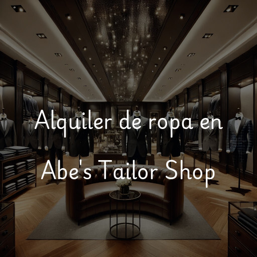 Alquiler de ropa en Abe's Tailor Shop