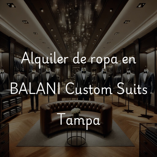 Alquiler de ropa en BALANI Custom Suits Tampa