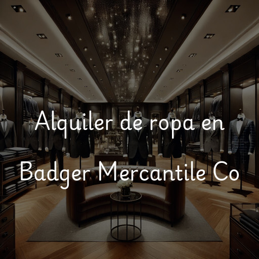 Alquiler de ropa en Badger Mercantile Co