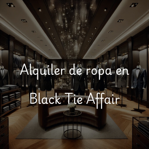 Alquiler de ropa en Black Tie Affair