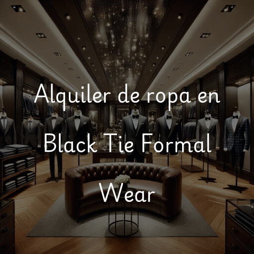 Alquiler de ropa en Black Tie Formal Wear