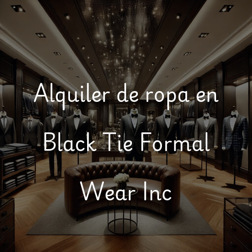 Alquiler de ropa en Black Tie Formal Wear Inc