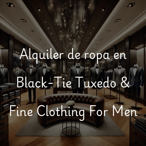 Alquiler de ropa en Black-Tie Tuxedo & Fine Clothing For Men