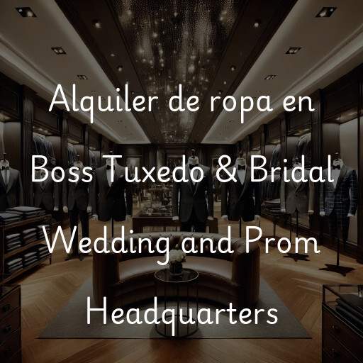 Alquiler de ropa en Boss Tuxedo & Bridal Wedding and Prom Headquarters