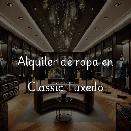 Alquiler de ropa en Classic Tuxedo