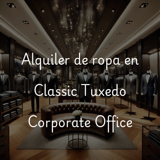 Alquiler de ropa en Classic Tuxedo Corporate Office