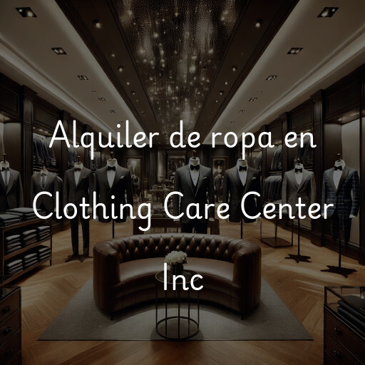 Alquiler de ropa en Clothing Care Center Inc