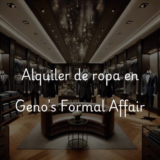 Alquiler de ropa en Geno's Formal Affair