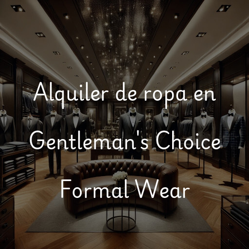 Alquiler de ropa en Gentleman's Choice Formal Wear