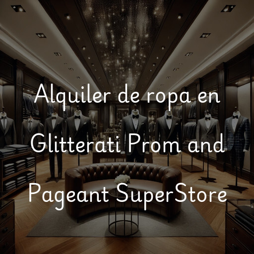 Alquiler de ropa en Glitterati Prom and Pageant SuperStore