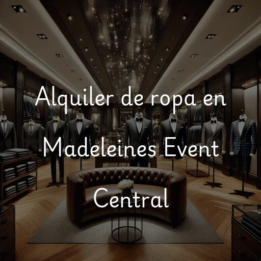 Alquiler de ropa en Madeleines Event Central