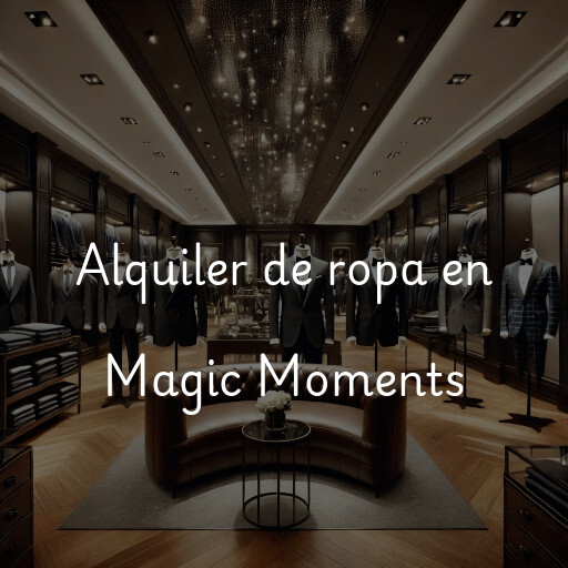 Alquiler de ropa en Magic Moments