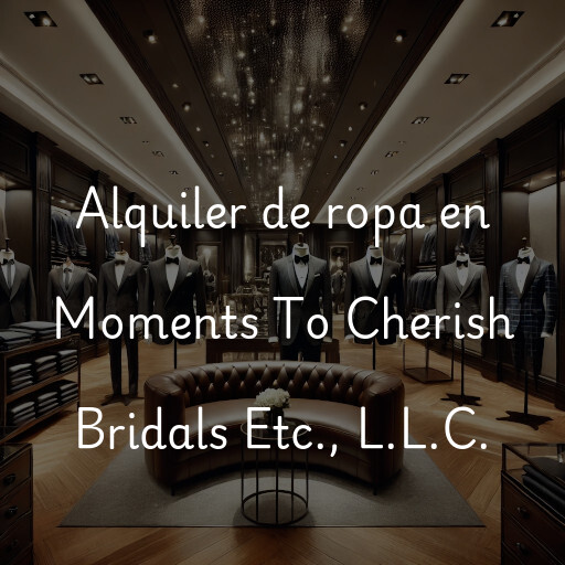 Alquiler de ropa en Moments To Cherish Bridals Etc., L.L.C.