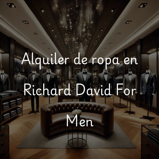 Alquiler de ropa en Richard David For Men