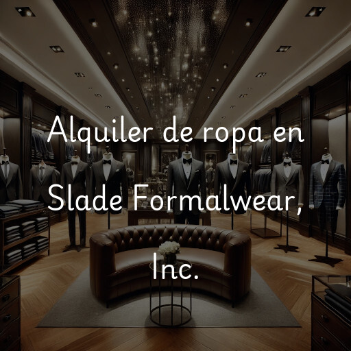 Alquiler de ropa en Slade Formalwear, Inc.