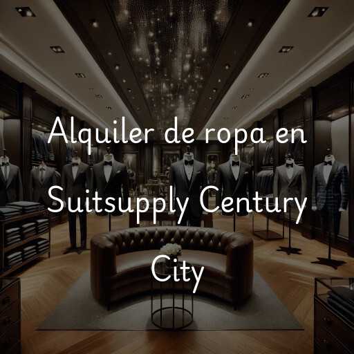 Alquiler de ropa en Suitsupply Century City