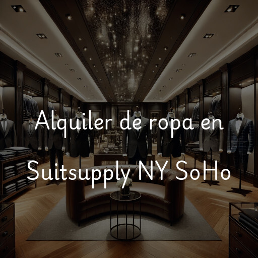 Alquiler de ropa en Suitsupply NY SoHo