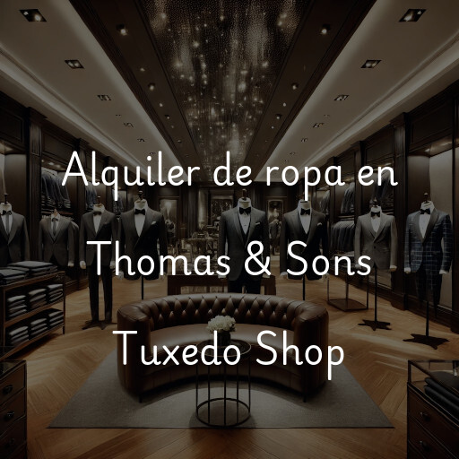 Alquiler de ropa en Thomas & Sons Tuxedo Shop