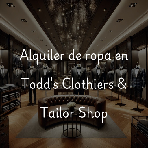 Alquiler de ropa en Todd's Clothiers & Tailor Shop